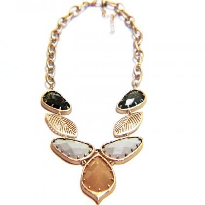 Gold Gilded Leaf Necklace